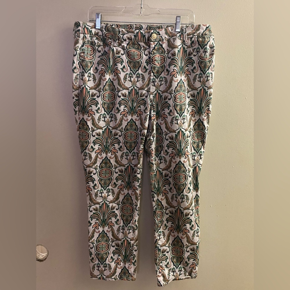 Chico’s Women’s Capri Pants 3P 3 Petite Girlfriend Slim So Slimming Print - Picture 1 of 13